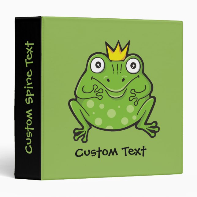 Classeur Caricature de grenouille (Devant/Côté)