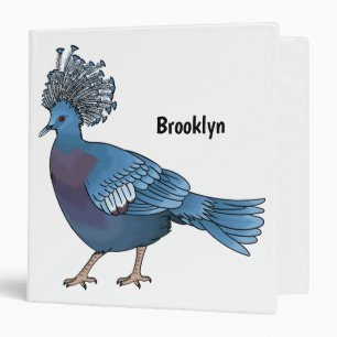 Classeur Caricature de l'oiseau pigeon couronné Victoria