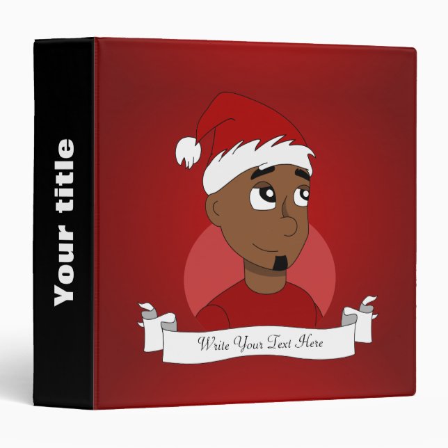 Classeur Caricature de Noël (Devant/Côté)