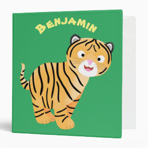 Classeur Caricature de petit tigre joyeux