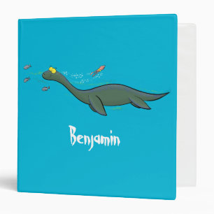 Classeur Caricature de plesiosaure, monstre marin mignon et