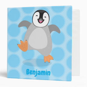 Classeur Caricature de poussin de pingouin mignon et joyeus