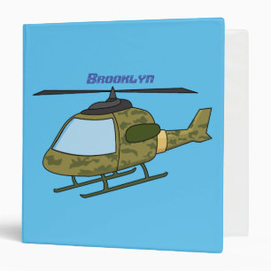 Classeur Caricature d'hélicoptère camoflage de l'armée