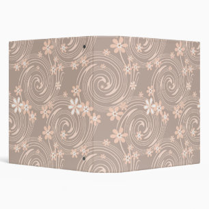 Classeur Caricature mignonne sans couleur fleur de bronze b