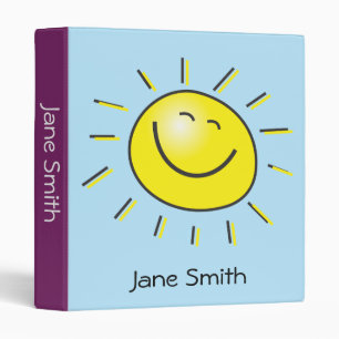 Classeur Caricature soleil souriante enfants mignon dossier