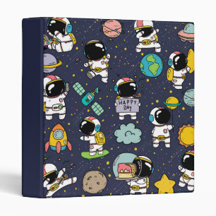 Classeur Caricature spatiale astronaute