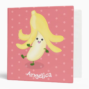 Classeur Caricature sur la banane de Cute kawaii