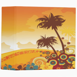 Classeur carnet de bliss tropicaux au coucher du soleil