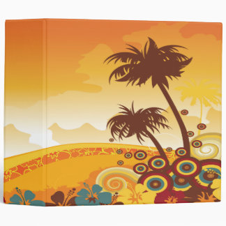 Classeur carnet de bonheur tropical au coucher du soleil