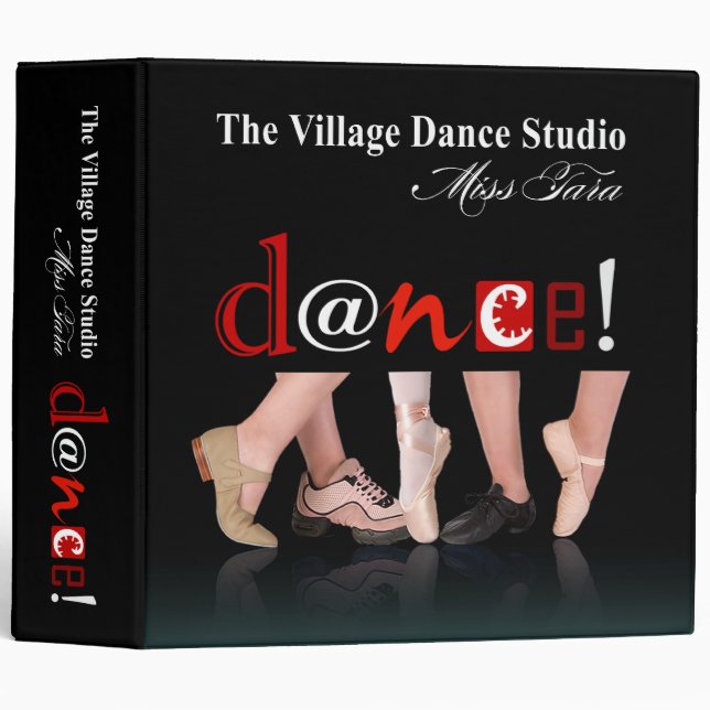 Classeur Carnet de pieds de danse pour Angie (Devant/Côté)