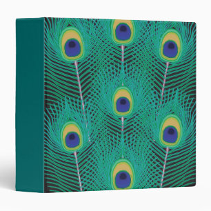 Classeur carnet de plumes de paon
