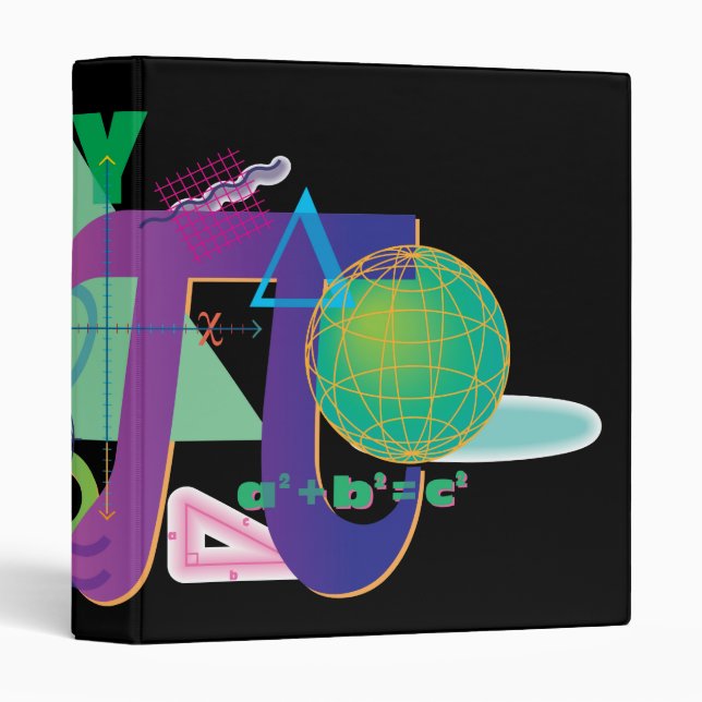 Classeur carnet des symboles mathématiques (Devant/Côté)
