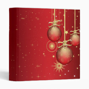 Classeur carnet d'ornements rouge et or