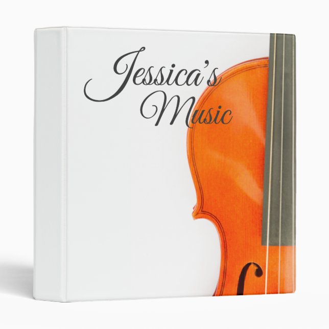 Classeur Carnet fait sur commande de musique de feuille de (Devant/Côté)