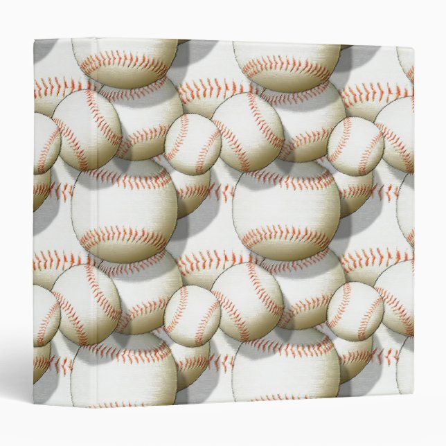 Classeur Carnet Motif de baseball (Devant/Côté)