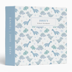 Classeur Carnet scolaire du garçon Dinosaur bleu