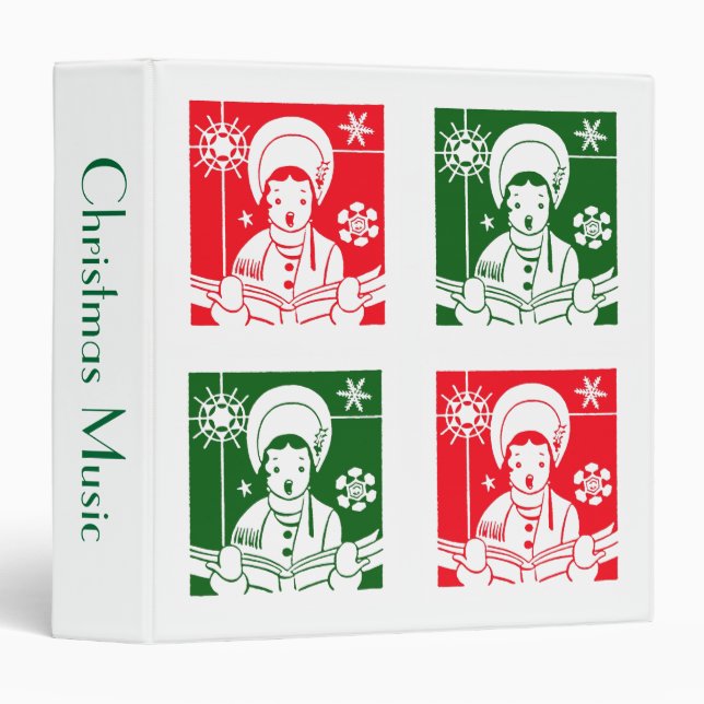 Classeur Caroler de Noël (Devant/Côté)