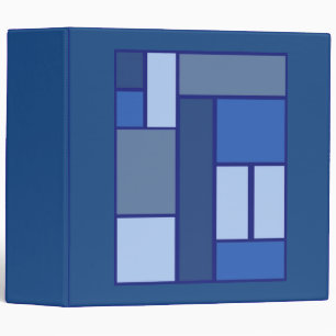Classeur Carré bleu géométrique - forme et couleur d'émotio
