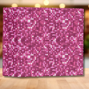 Classeur Carré de style disco rose chaud tendance pour la S