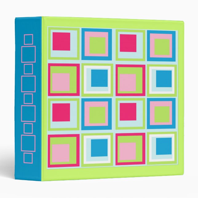 Classeur Carré rétro (Devant/Côté)