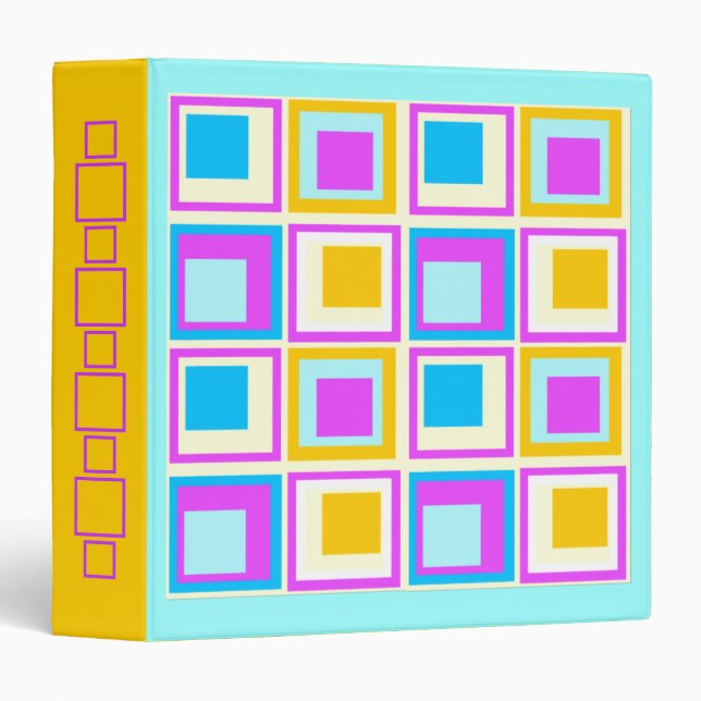 Classeur Carré rétro (Devant/Côté)