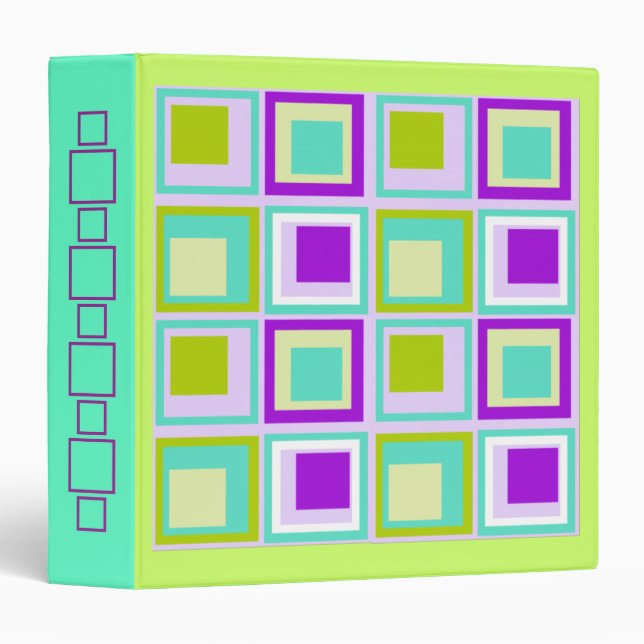 Classeur Carré rétro (Devant/Côté)