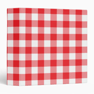Classeur Carreaux Gingham Rouge et Blanc Buffle