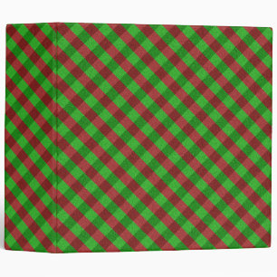 Classeur Carreaux Rouges & Verts Pailletés