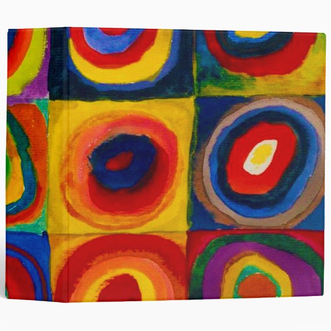 Classeur Carrés avec cercles, Abstraits, Wassily Kandinsky (Devant/Côté)