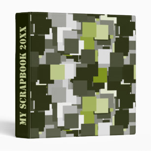 Classeur Carrés du camouflage urbain vert gris