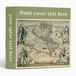 Classeur Carte Ancienne, 1596, America Sive Novus Orbis