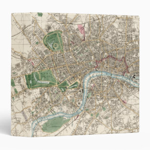 Classeur Carte ancienne de Londres Angleterre (1853)