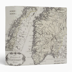 Classeur Carte antique de la Norvège