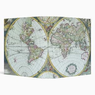 Classeur Carte antique du monde du 17e siècle, Frederick De
