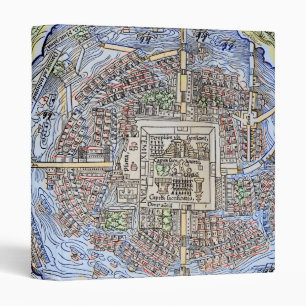 Classeur Carte antique du Tenochtitlan capitale aztèque