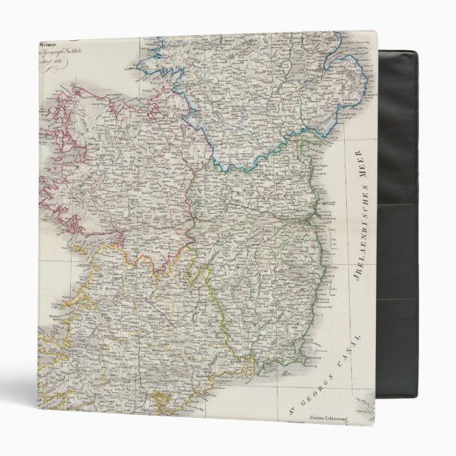 Classeur Carte Atlas irlandais (Devant/Intérieur)