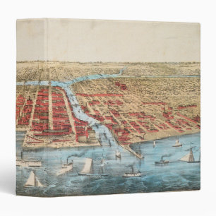 Classeur CARTE : CHICAGO, c1857