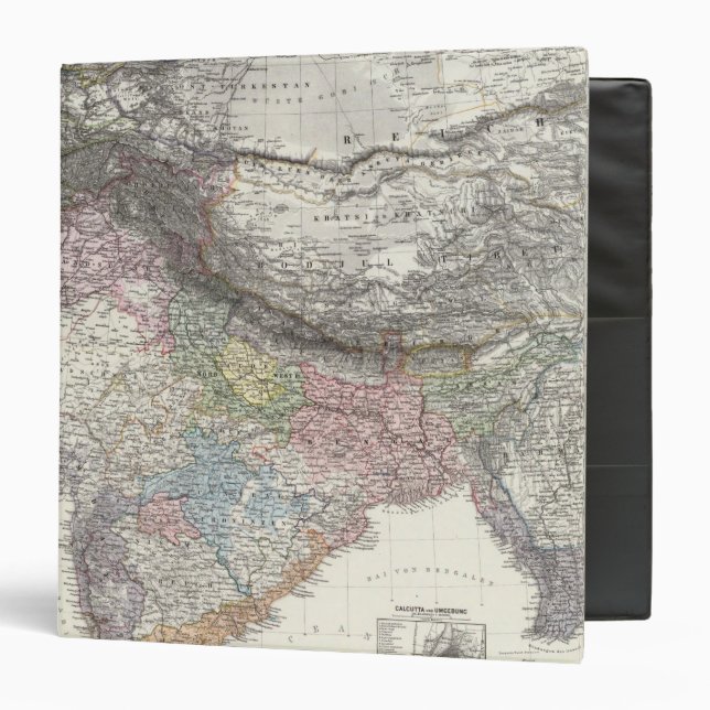Classeur Carte composite de l'Inde, Asie (Devant/Intérieur)