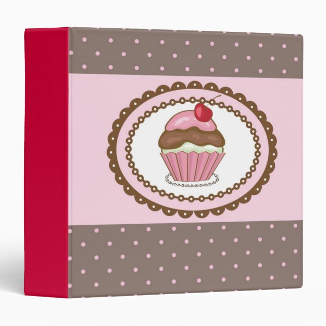 Classeur Carte d'anniversaire avec le petit gâteau (Devant/Côté)