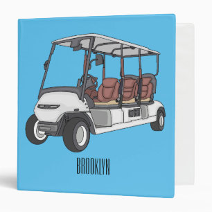 Classeur Carte de golf / dessin animé en voiturette de golf