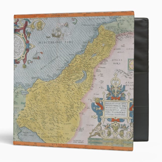 Classeur Carte de la Palestine (Devant/Intérieur)