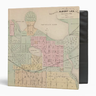 Classeur Carte de la ville d'Albert Lea, Minnesota