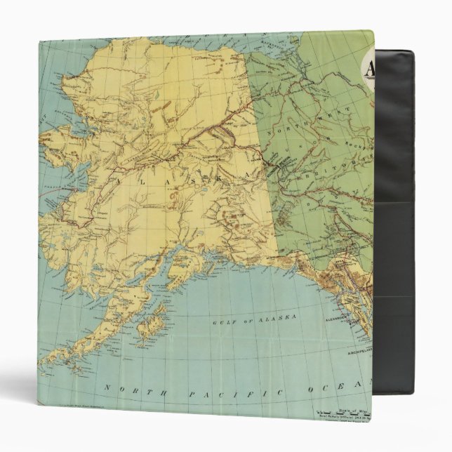 Classeur Carte de l'Alaska par Rand McNally (Devant/Intérieur)