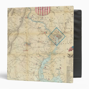 Classeur Carte de l'armée du siège de la guerre en Virgin