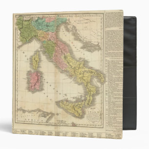 Classeur Carte de l'Atlas Chonologique Italien