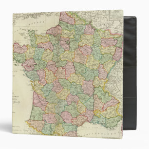 Classeur Carte de l'Atlas français avec les évêques