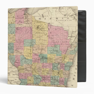 Classeur Carte de l'État du Wisconsin