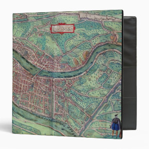 Classeur Carte de Lyon, de "Civitates Orbis Terrarum" par