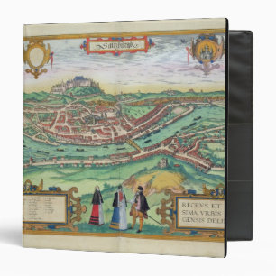 Classeur Carte de Salzbourg, de "Civitates Orbis Terrarum"