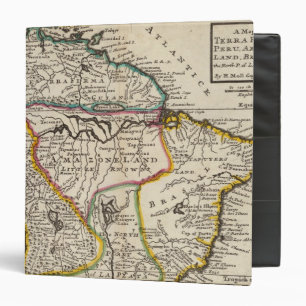 Classeur Carte de Terra Firma, Pérou, Amazone Land, Brési